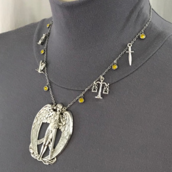 “Nemesis: Goddess of Retribution" Greek Roman Mythology Handmade Necklace, Sword - Picture 5 of 15